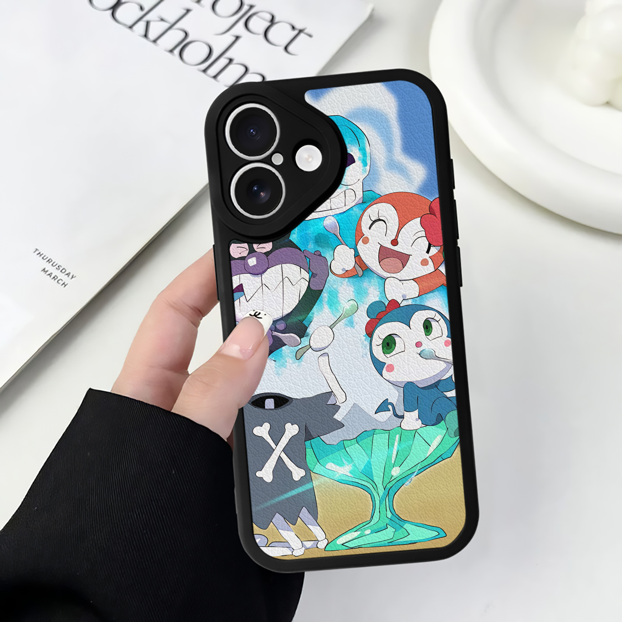 （画像用） アンパンマン Anpanman 【iPhone 16シリーズ対応】シリコンスマホケース（レザー調） 材質：シリコン